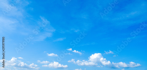 Blue sky with white clouds photo