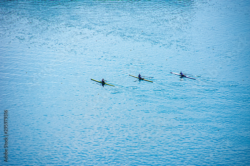 Kayak training on the Lake Bled