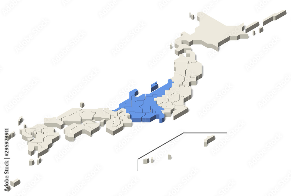 日本地図 中部地方 離島 Set 4 Stock Illustration Adobe Stock
