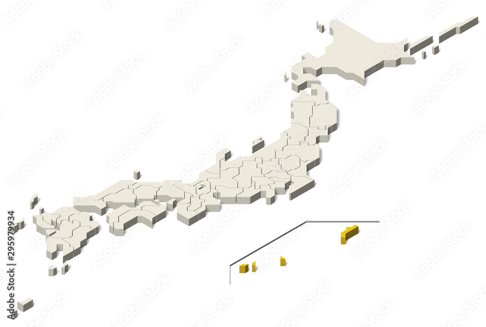 日本地図 沖縄地方 離島 (Set 4)