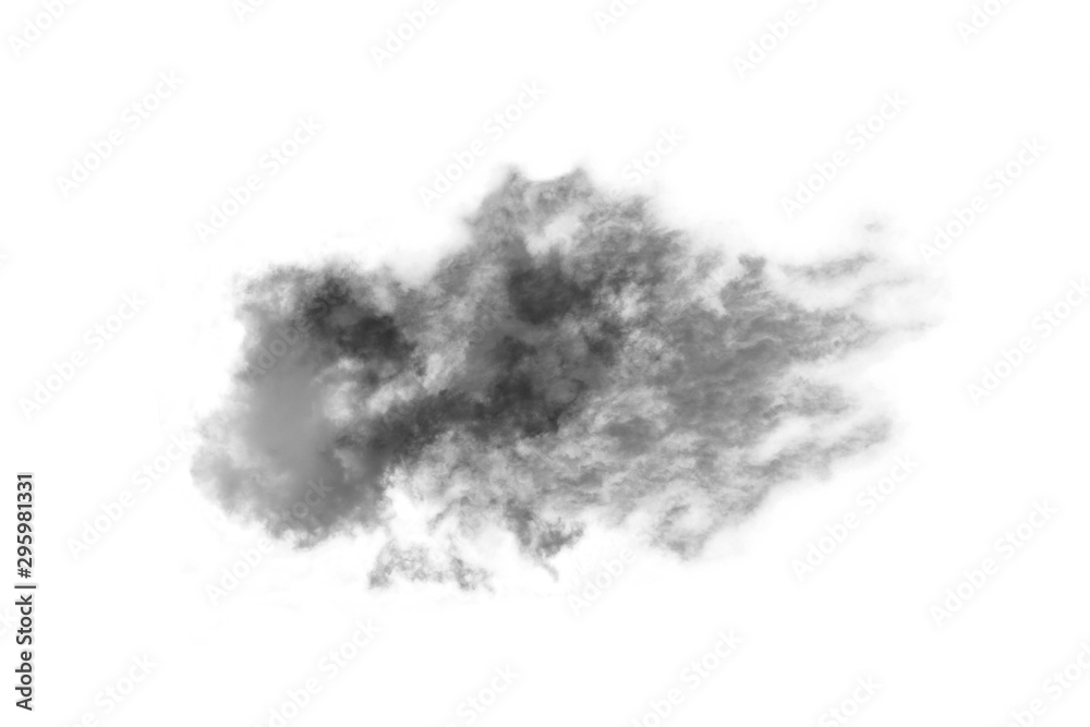 Textured Smoke,Abstract black,isolated on white background