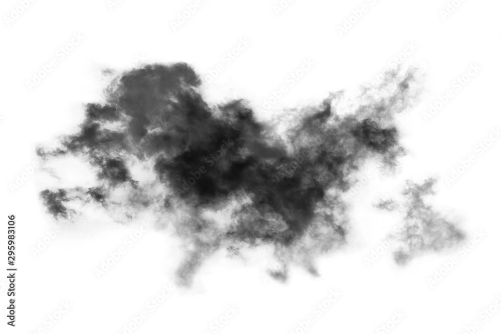 Fototapeta Textured Smoke,Abstract black,isolated on white background