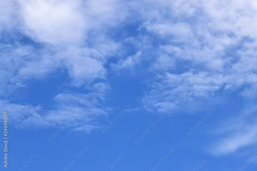 Beautiful clouds with blue sky background, Blue sky and white cloud, tiny clouds.