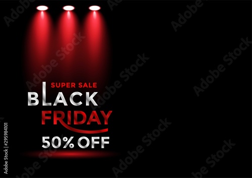 Black friday sale banner layout graphic template