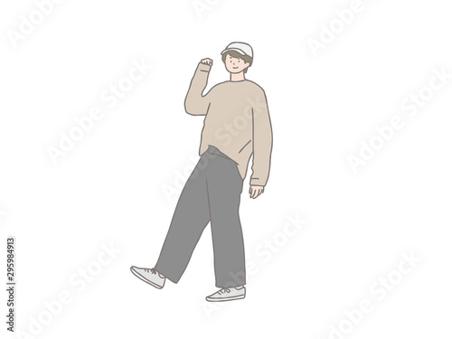 オシャレな男の子　キャップ