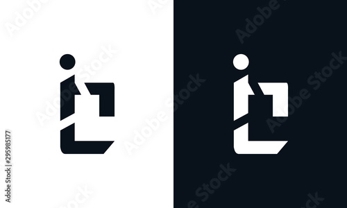 Modern abstract letter IC logo. This logo icon incorporate with two abstract shape in the creative process.