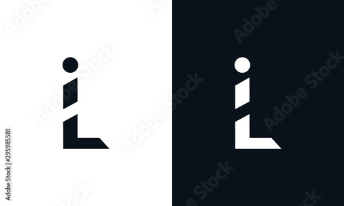 Modern abstract letter IL logo. This logo icon incorporate with two abstract shape in the creative process. photo