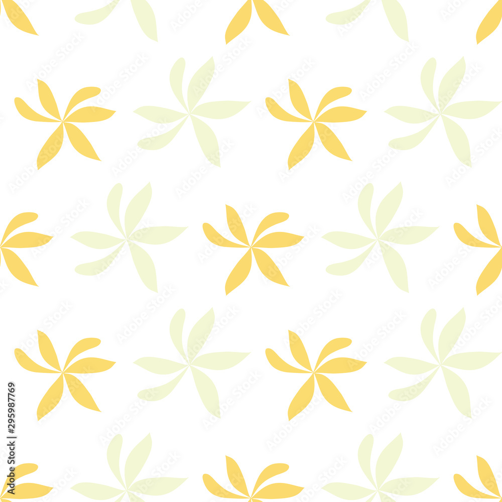 Simple Flowers seamless pattern. Yellow floral background. vector surface design Simple Flowers seamless pattern. Yellow floral background. vector surface design
