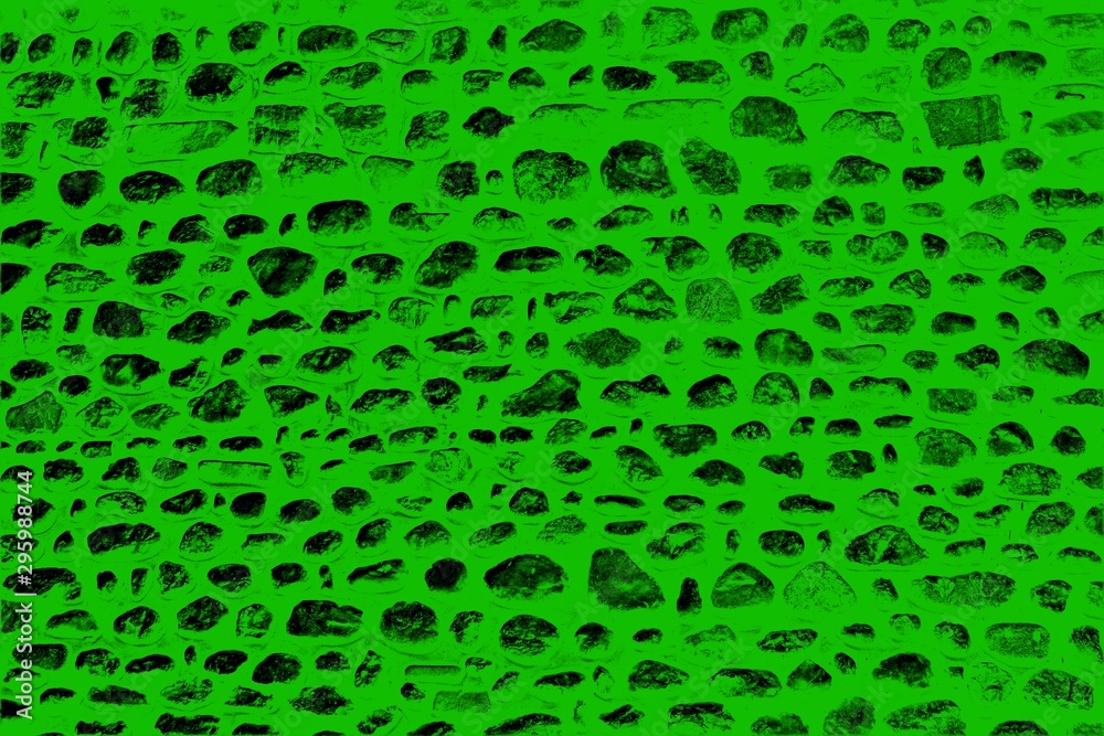 a stone wall in colors