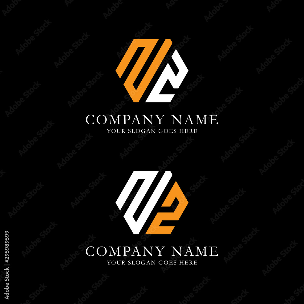 ZZ logo vector, initial name logo inspiration, hexagonal logo template