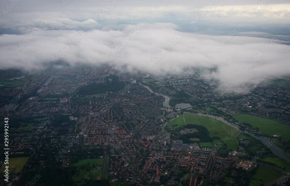Amsterdam viewed from air