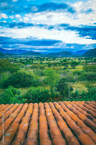 View from a house in Teotitlan del Valle, Oaxaca, Mexico photo
