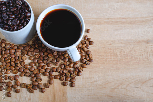 Fototapeta Naklejka Na Ścianę i Meble -  .Coffee cup and coffee beans