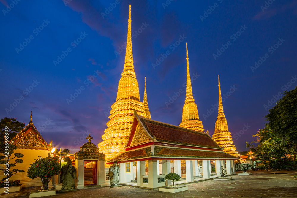 Fototapeta premium Wat Pho Temple or Wat Phra Chetuphon in Bangkok, Thailand.