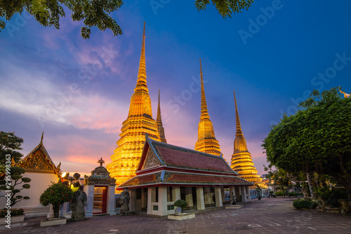 Wat Pho Temple or Wat Phra Chetuphon in Bangkok  Thailand.