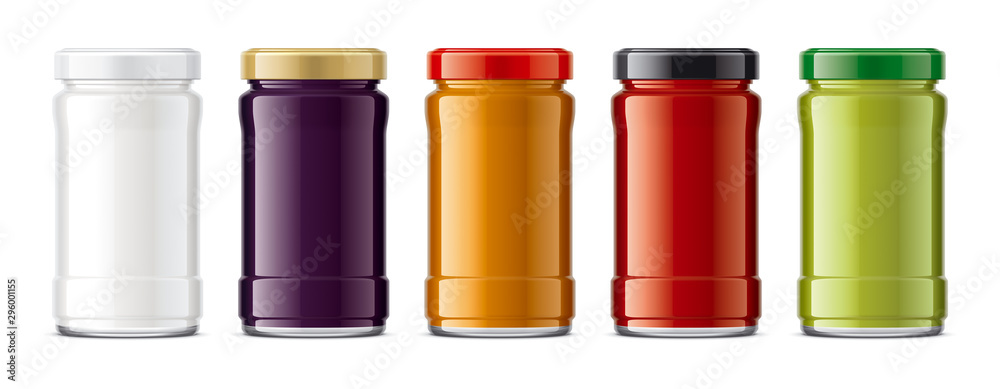 Set of Glass Jar Mockup. Set of Glass Jar Mockup.