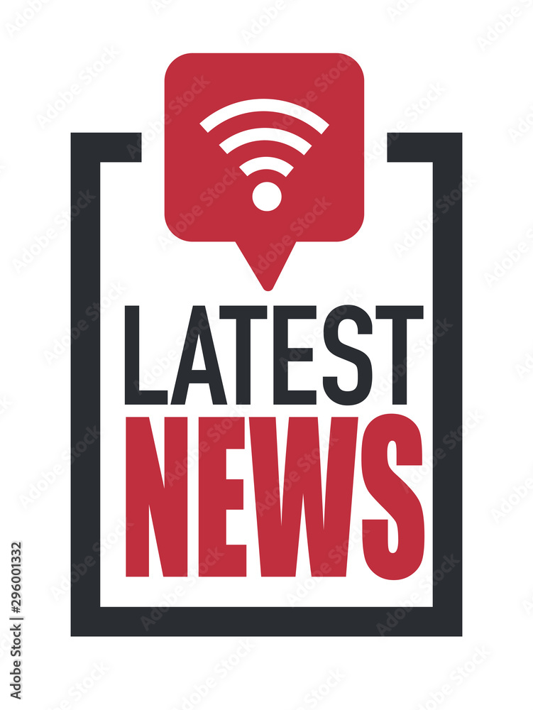 Breaking news, latest report, WiFi signal symbol, isolated icon Breaking news, latest report, WiFi signal symbol, isolated icon