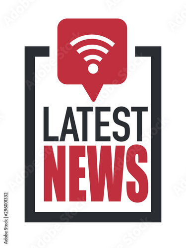 Breaking news, latest report, WiFi signal symbol, isolated icon