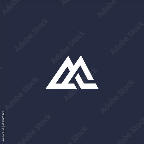 M C letter vector logo abstract