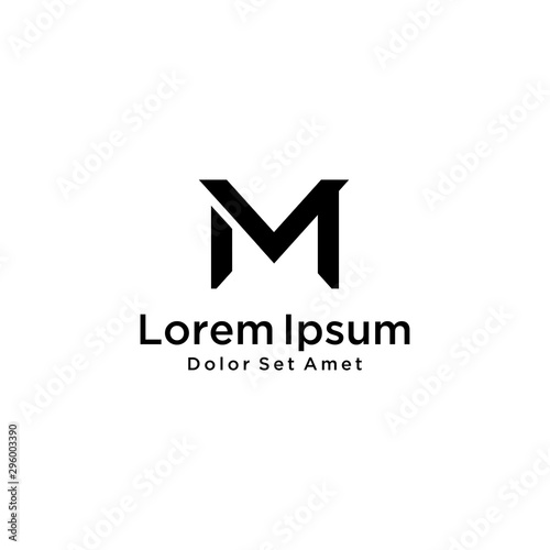 M letters vector logo abstract