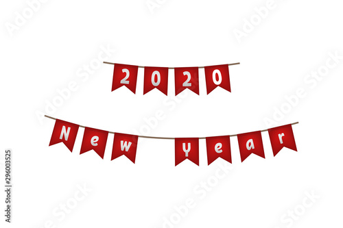 New year flag garland.