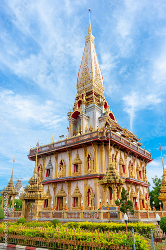 Wat Cha long buddhist temple in Phuket city thailand. © artpritsadee