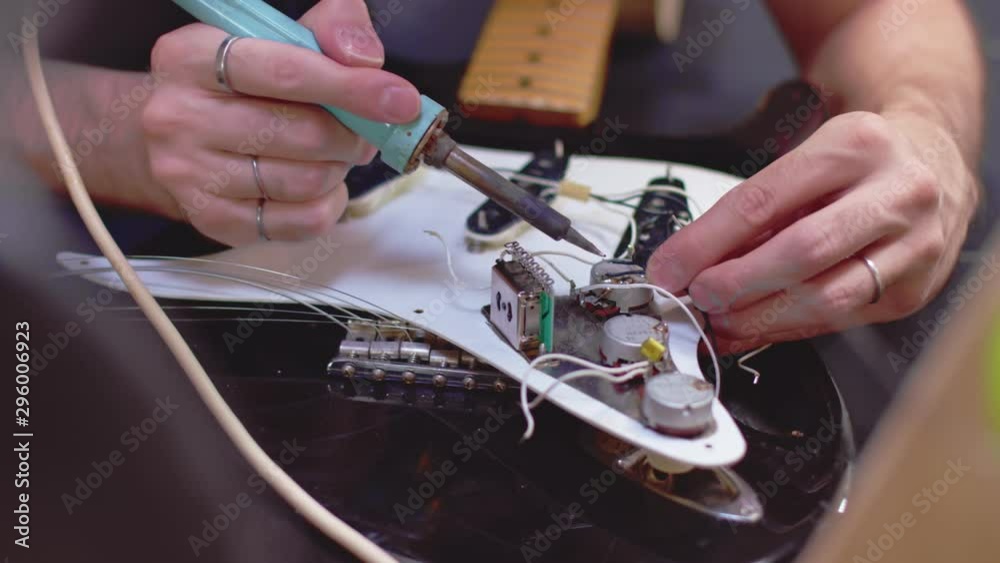 Behind the scenes of guitar making, electrical components Behind the scenes of guitar making, electrical components