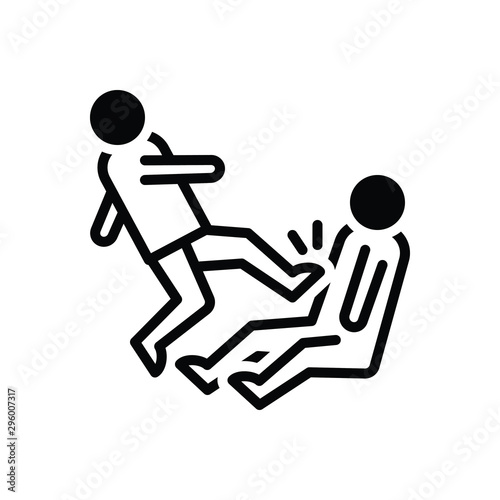 Black solid icon for action 