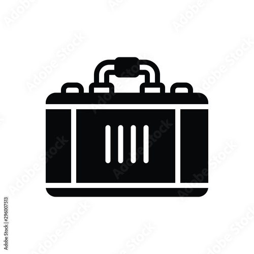 Black solid icon for case brief 