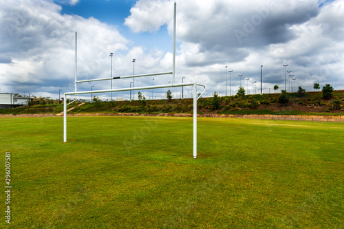Football Goals on an Empty Sports Ground © Portadown