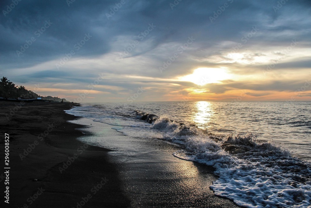 sunset over the sea