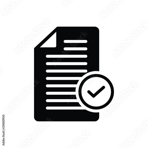 Black solid icon for okay 