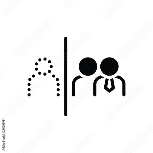 Black solid icon for favor