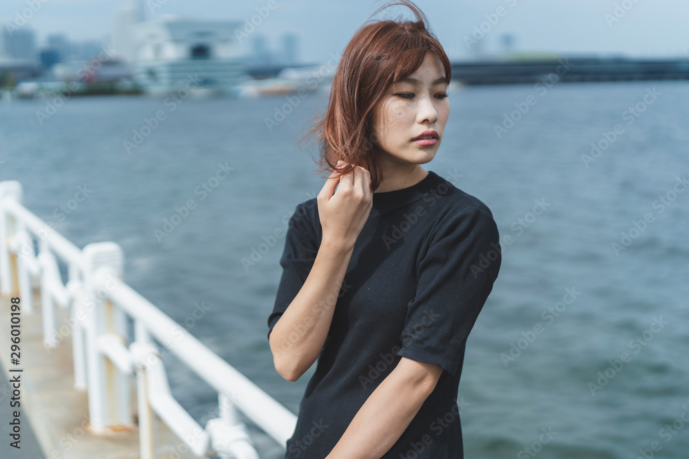 公園の女性