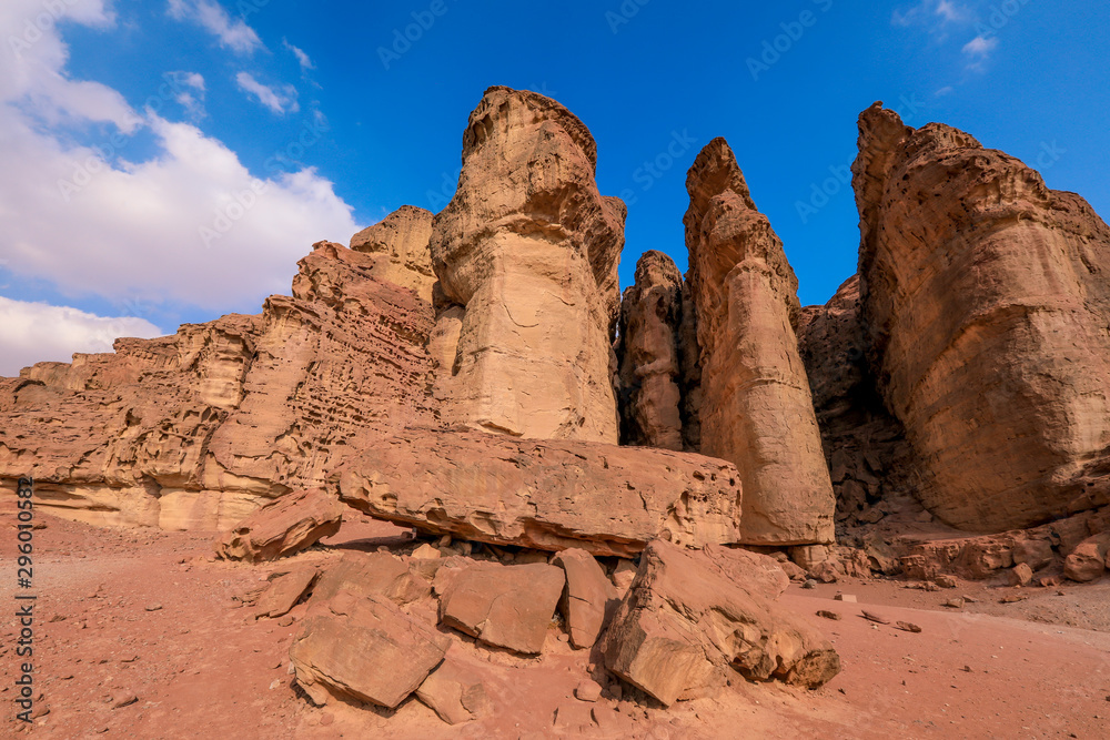 Solomons Pillars in the Timna National Park, Israel