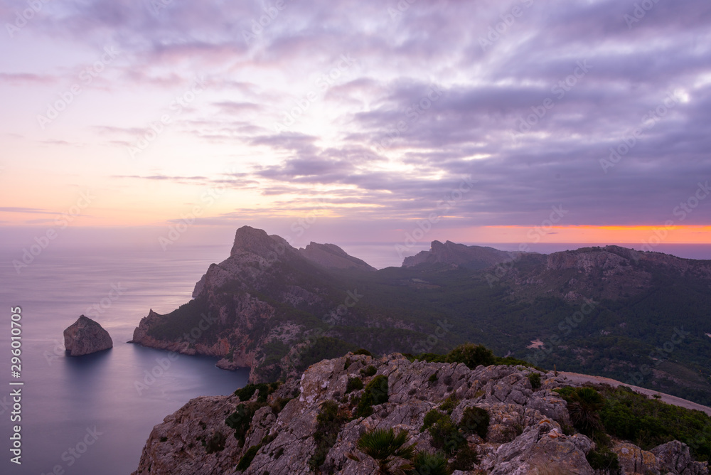  Sunrise at Cap de Formentor of Mallorca. 