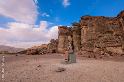 Egypt Statues in the Timna National Park, Israel  photo