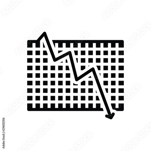 Black solid icon for decline 