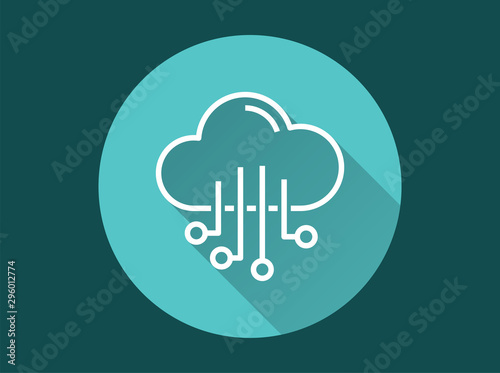 Cloud computing - vector icon for graphic and web design.