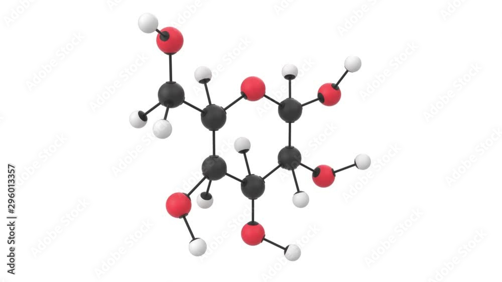 3D animation of a glucose molecule with alpha layer 3D animation of a glucose molecule with alpha layer