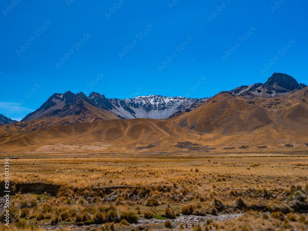 Chimboya, Mountain, Andean, mountain, range, Scenery, high, altitude, Abra,  Raya, Cuzco, region, Peru, landscape, Abra, La, Raya, puno, cusco, peru,  border, snow, capped, Andes, natural, wonder, altit Stock-Foto | Adobe Stock