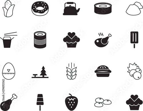food vector icon set such as: roast, pork, berries, linear, blackberry, native, area, dumping, bone, asian, sketch, leg, lamb, one, recycling, light, logotype, teapot, ham, pastry, wok, sesame, dough