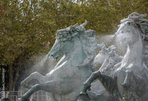 Esplanade des Quinconces, fontain of the Monument aux Girondins in Bordeaux. France photo