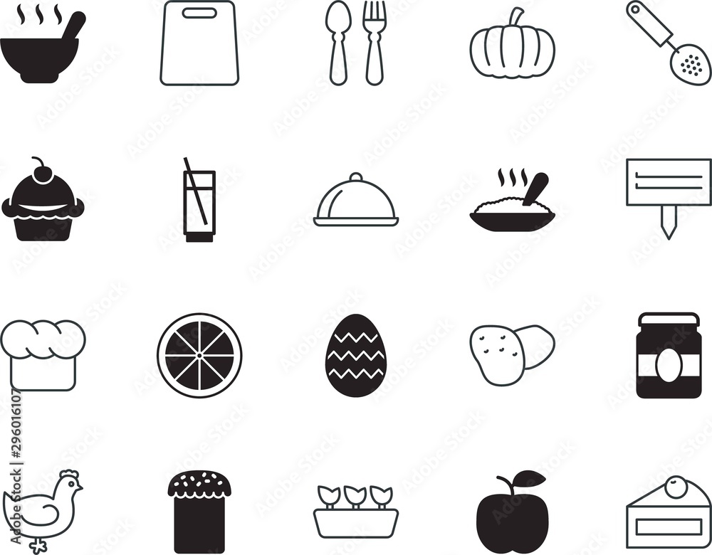food vector icon set such as: soda, silicone walley, bird, juice, dishware, dish, cup, steam, warm, animal, liquid, water, board, color, clipart, hat, rooster, winter, bubble, soft, village, cutting