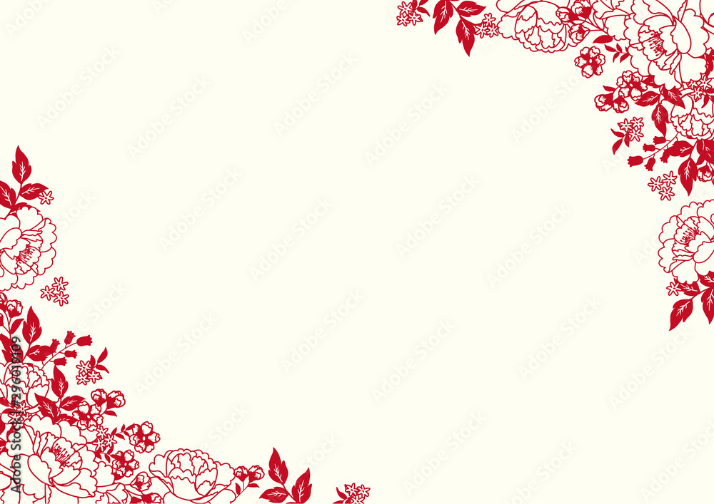 台湾イメージ 花柄 フレーム Stock Vector Adobe Stock