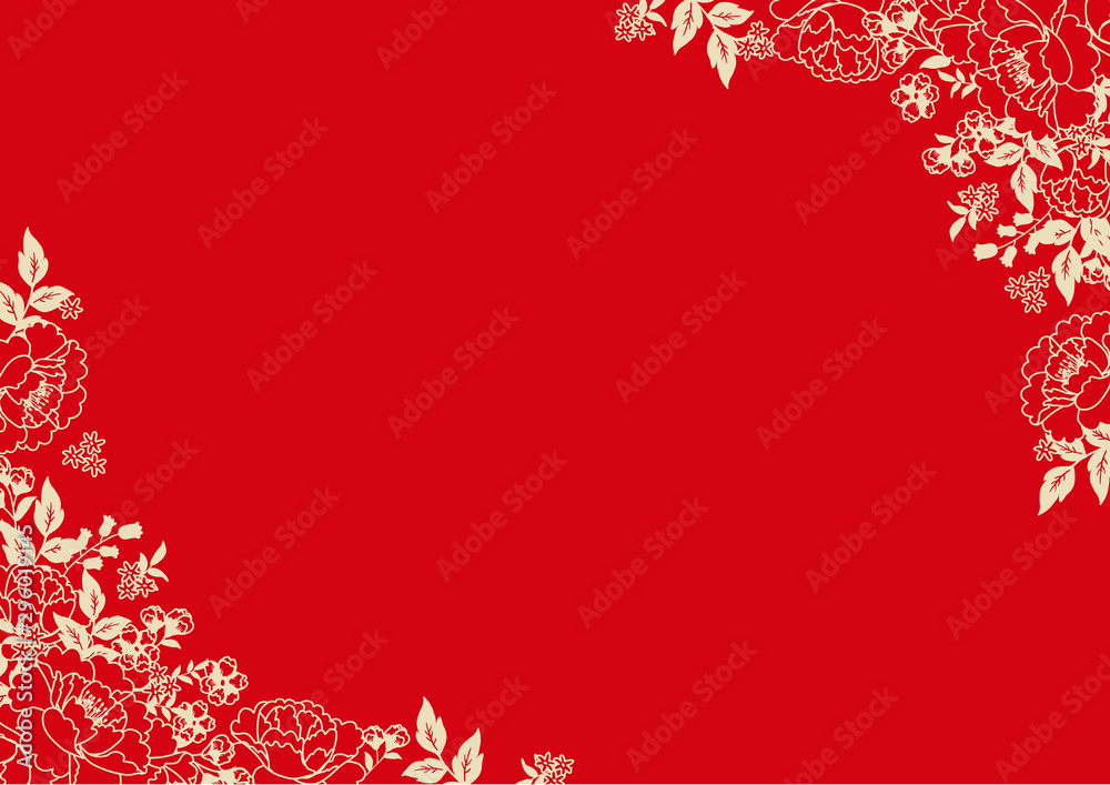 台湾イメージ 花柄 フレーム Stock Vector Adobe Stock