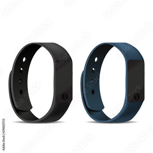 Realistic 3d Detailed Fitness Watch Set. Vector