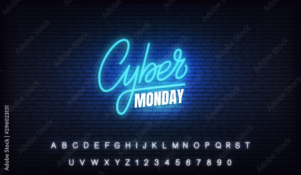 Fotografie Cyber Monday neon