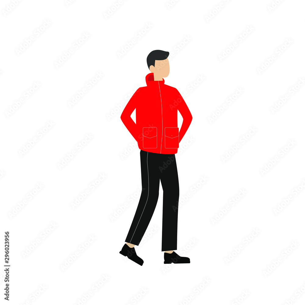 Man walking. Illustration.