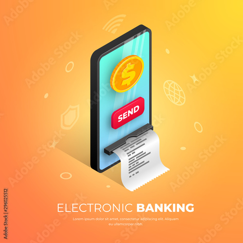 Electronic banking banner concept